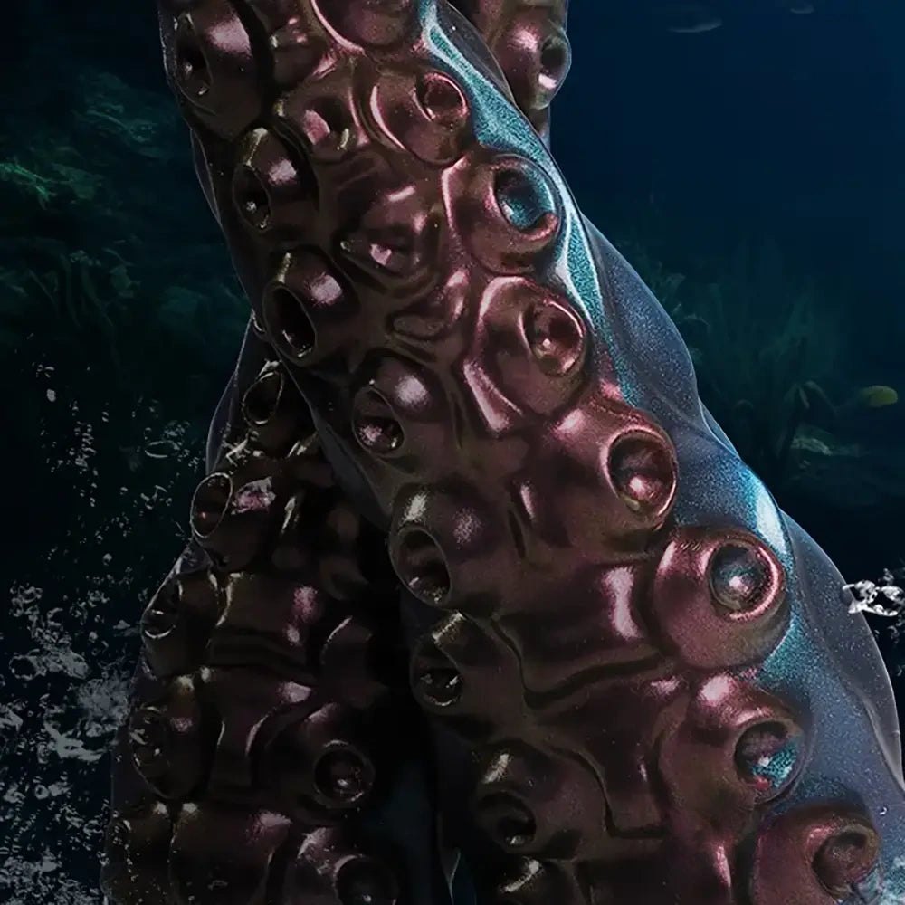 Tentacle Silicone Fantasy Dildo - Curved Suction Cup Base