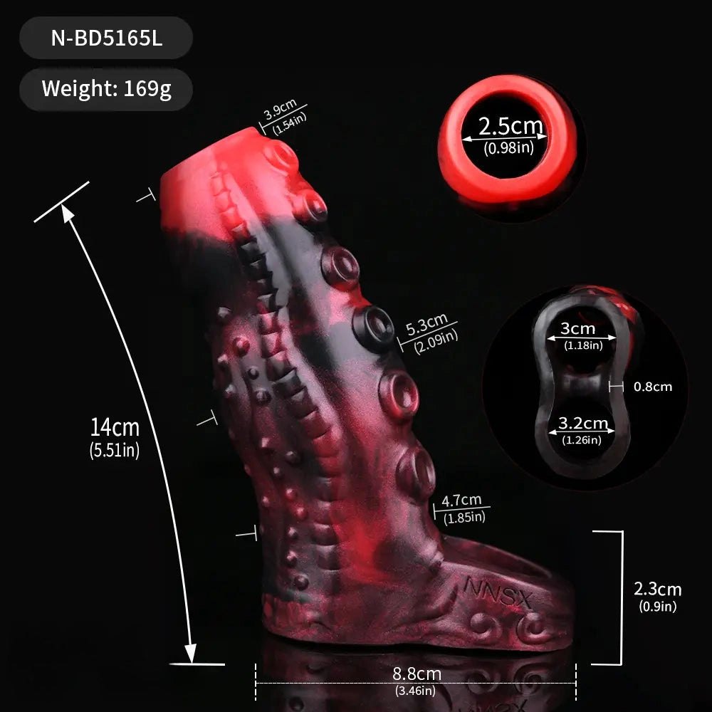 Tentacle Silicone Sleeve Extender - Fantasy Tentacle Cock Sleeve
