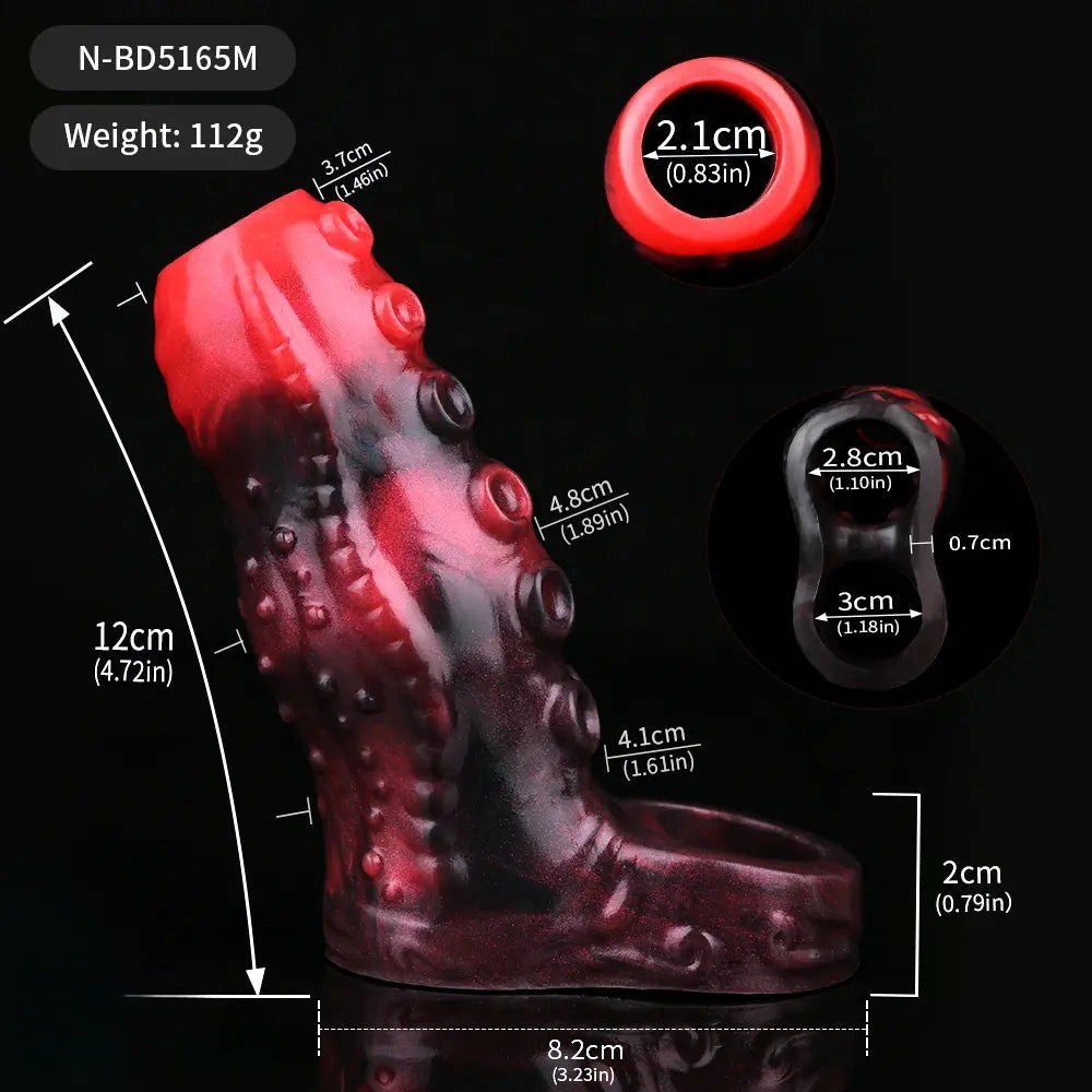 Tentacle Silicone Sleeve Extender - Fantasy Tentacle Cock Sleeve