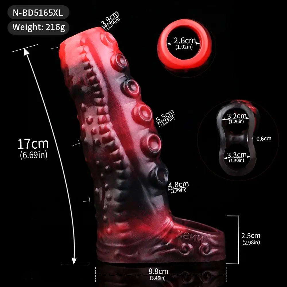Tentacle Silicone Sleeve Extender - Fantasy Tentacle Cock Sleeve