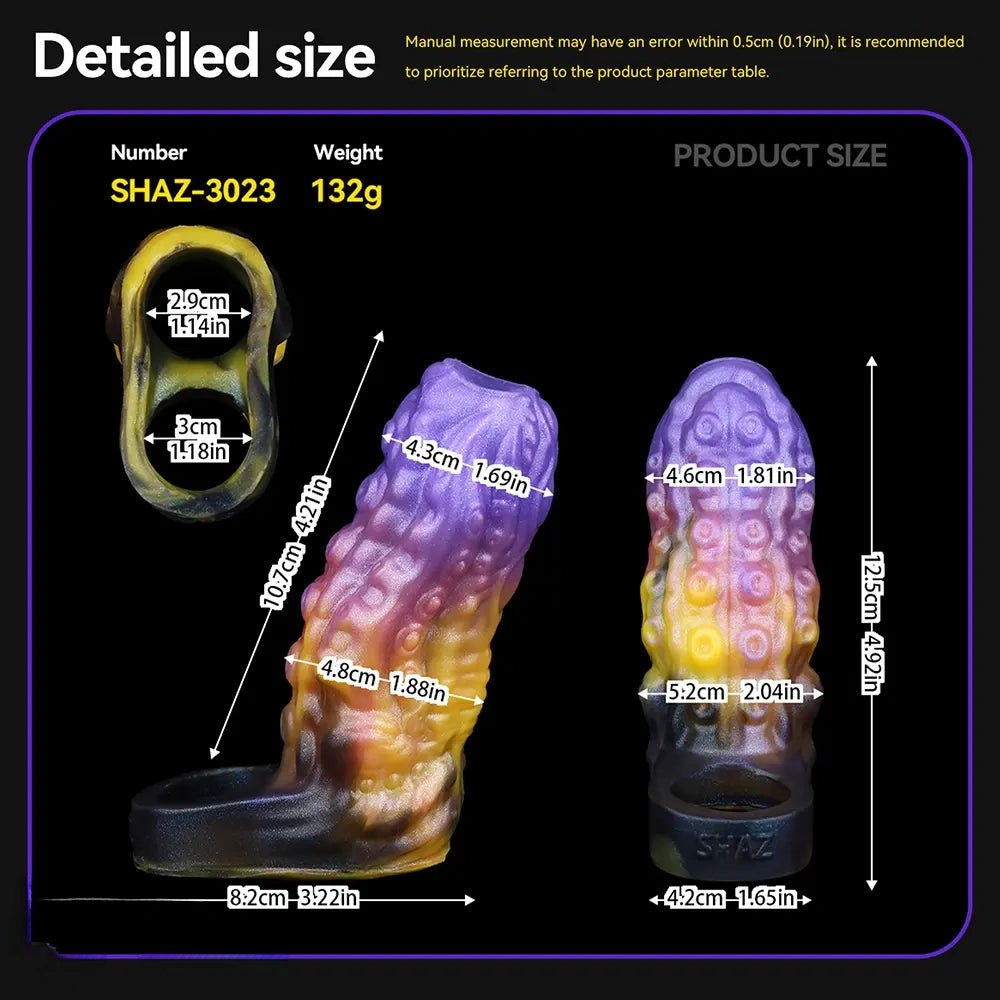 Tentacle Sleeve Cock Extender - Dragon Dildo Fantasy Sleeve