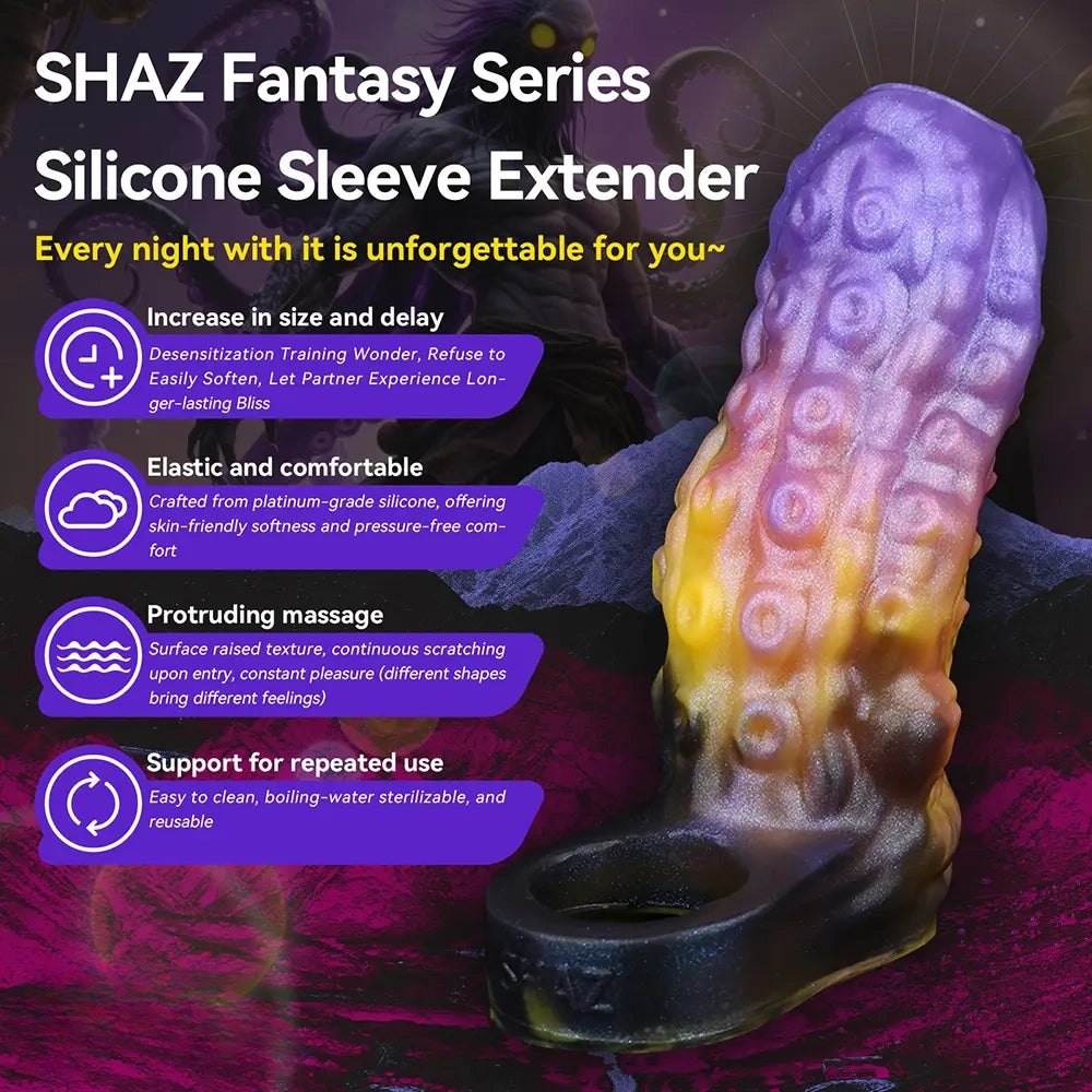 Tentacle Sleeve Cock Extender - Dragon Dildo Fantasy Sleeve