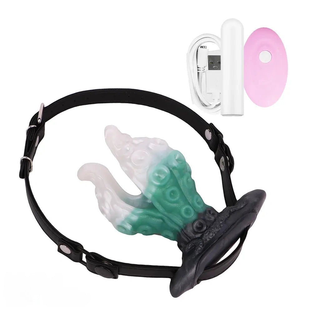 Tentacle Strap-On Harness Dildo - Vibrating Fantasy Toy