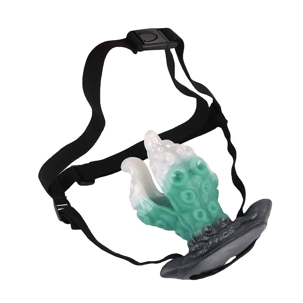 Tentacle Strap-On Harness Dildo - Vibrating Fantasy Toy