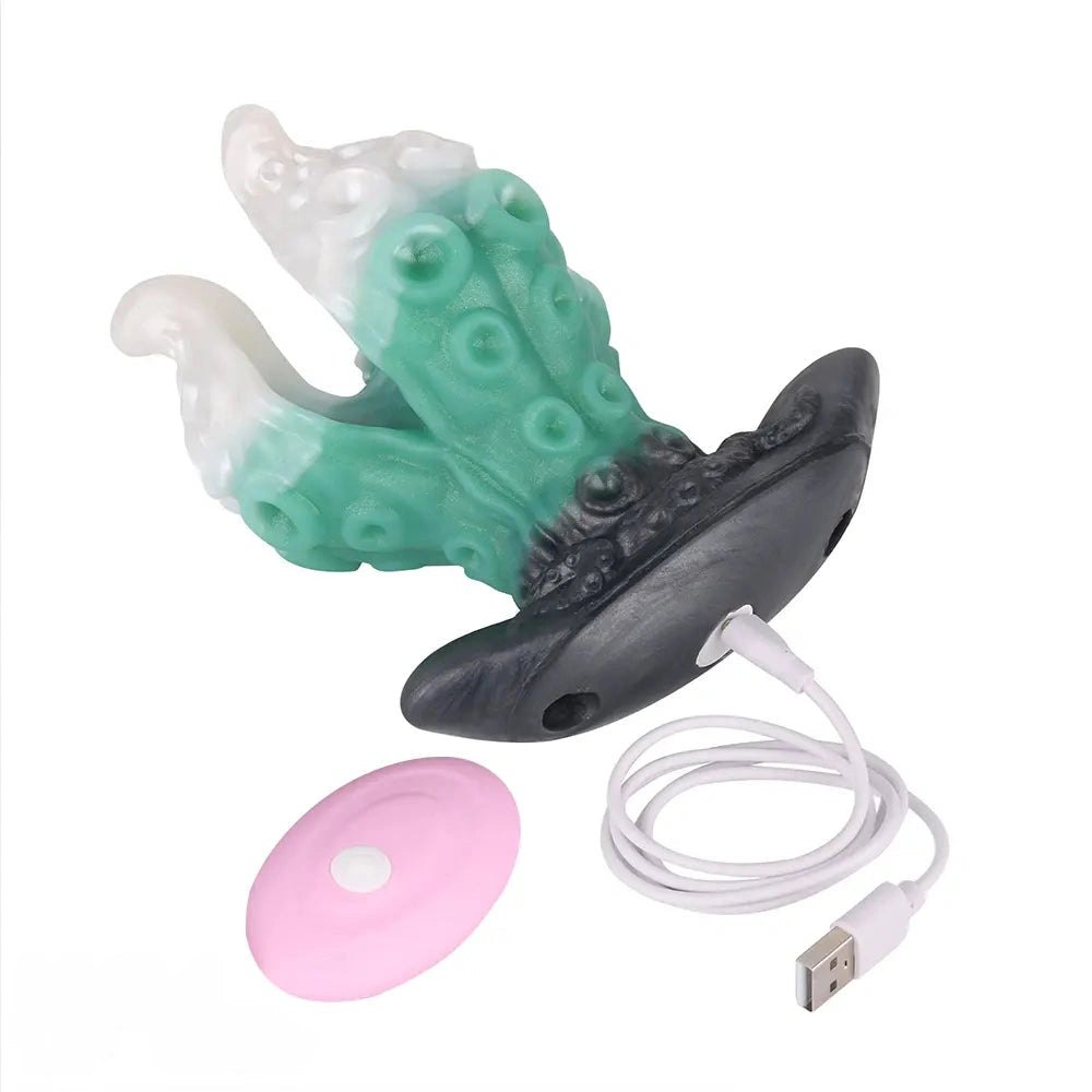 Tentacle Strap-On Harness Dildo - Vibrating Fantasy Toy