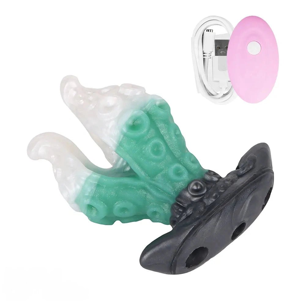 Tentacle Strap-On Harness Dildo - Vibrating Fantasy Toy