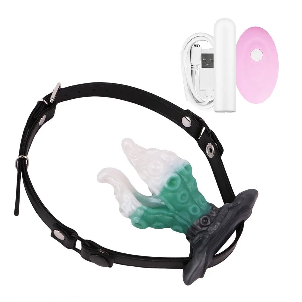 Tentacle Strap-On Harness Dildo - Vibrating Fantasy Toy