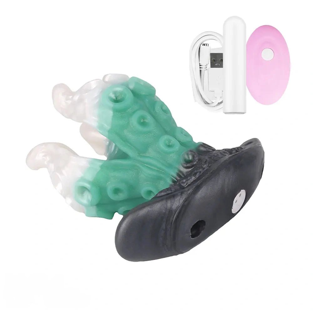 Tentacle Strap-On Harness Dildo - Vibrating Fantasy Toy