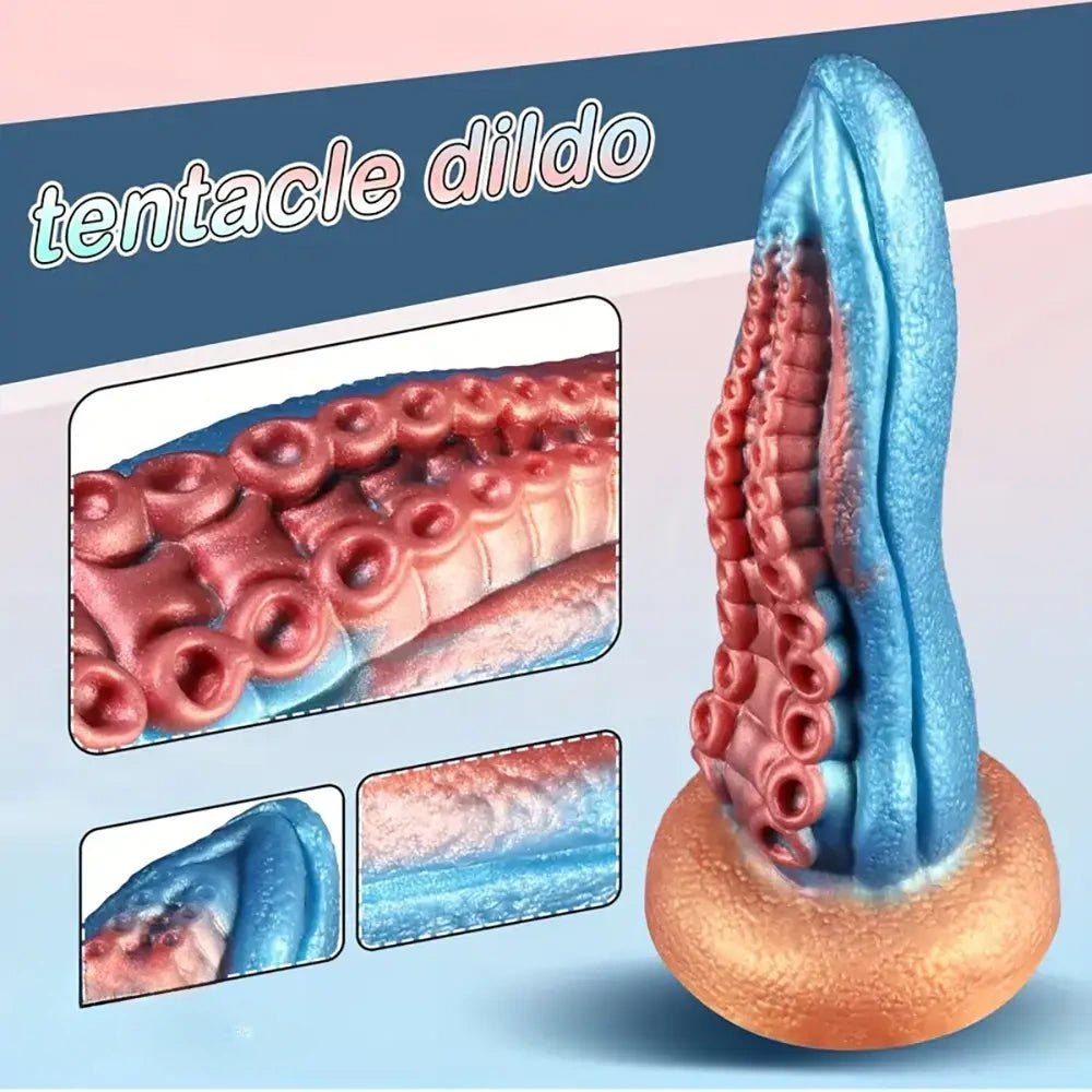 Tentacle Suction Cup Dildo - Silicone Fantasy Tentacle Dildo