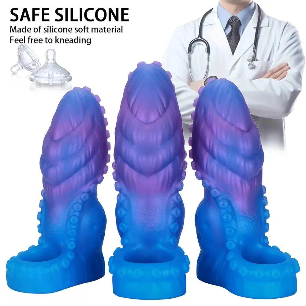 Tentacle Texture Fantasy Dildo - Silicone Monster Dildo