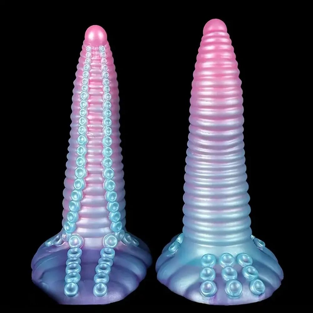 Tentacle Textured Fantasy Dildo 8 in - Fantasy Tentacle Dildo