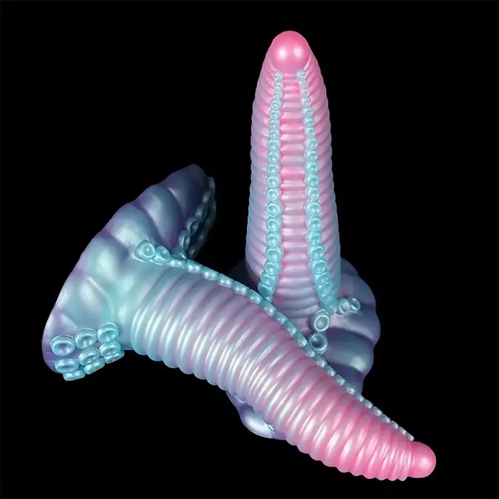 Tentacle Textured Fantasy Dildo 8 in - Fantasy Tentacle Dildo