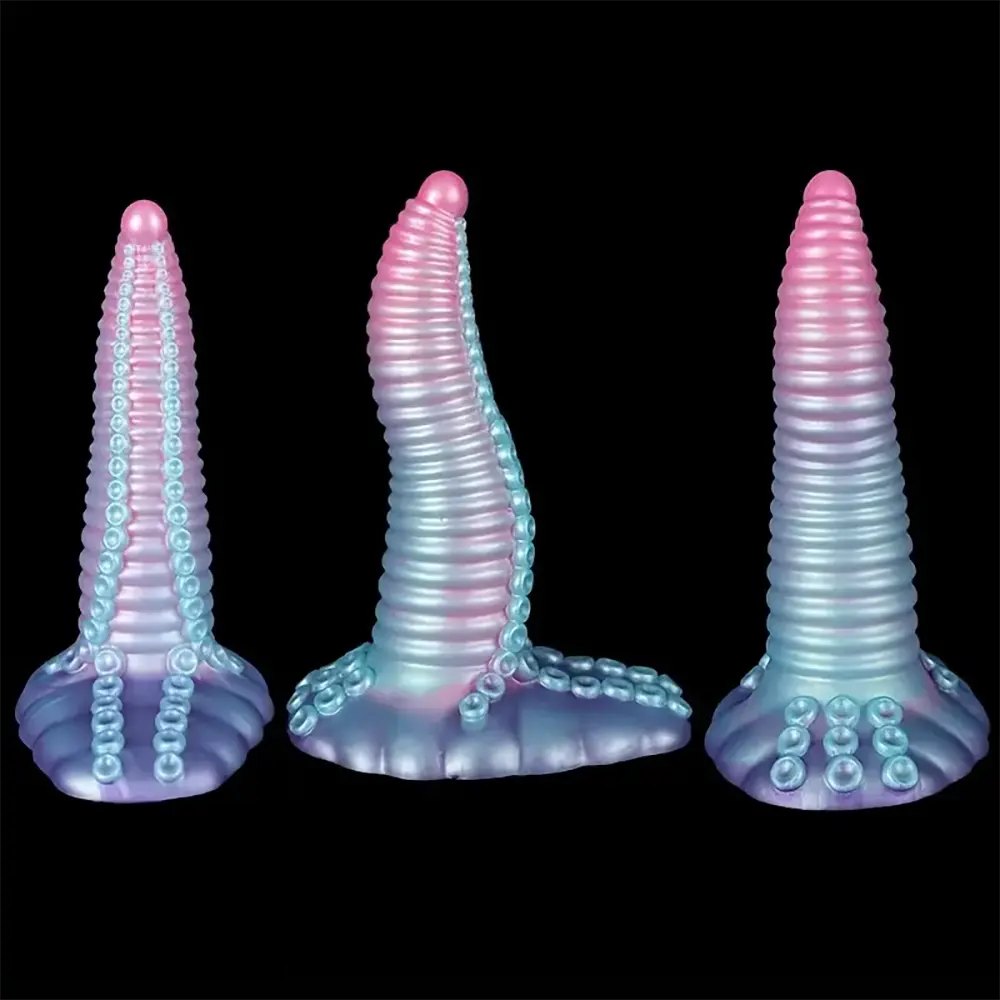 Tentacle Textured Fantasy Dildo 8 in - Fantasy Tentacle Dildo