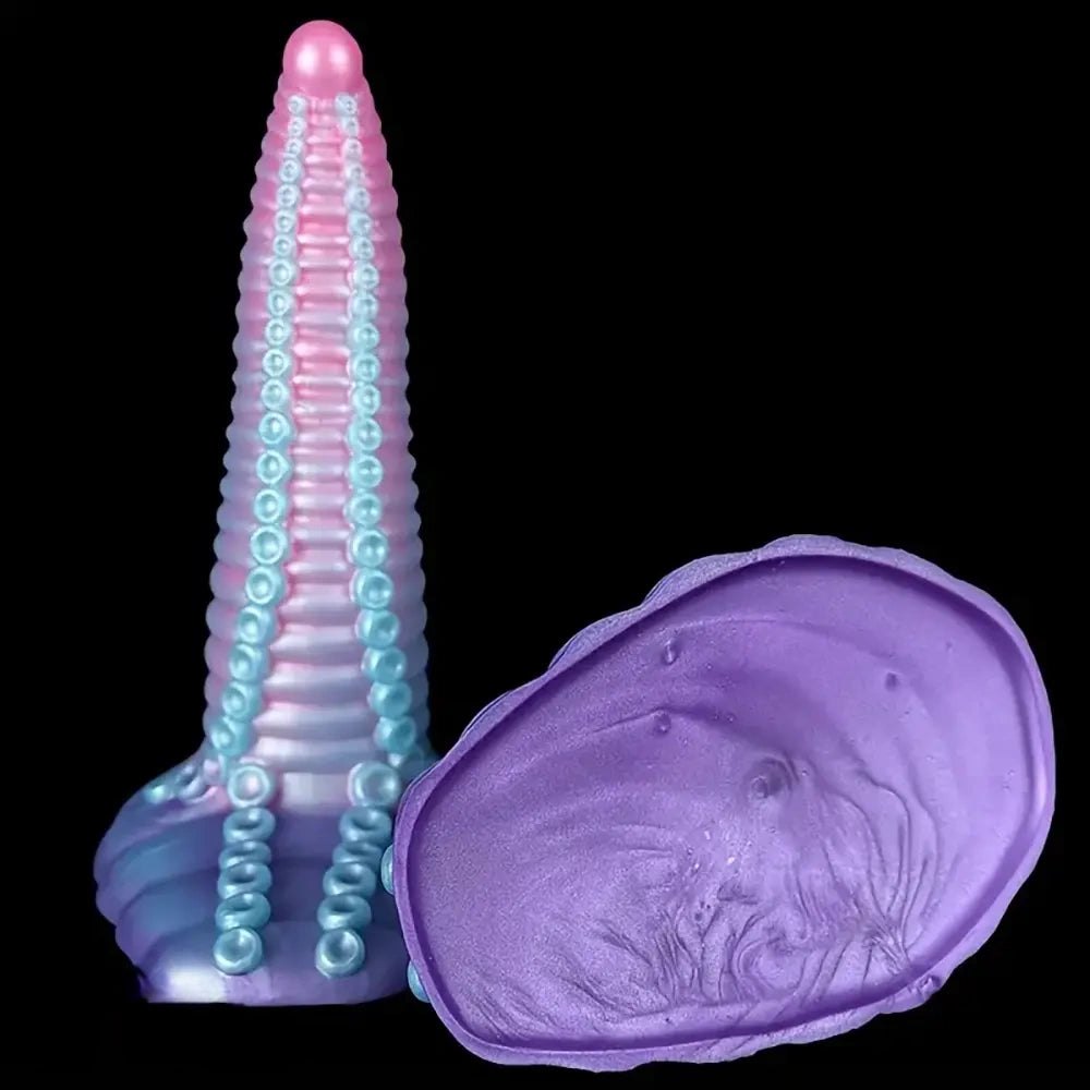 Tentacle Textured Fantasy Dildo 8 in - Fantasy Tentacle Dildo