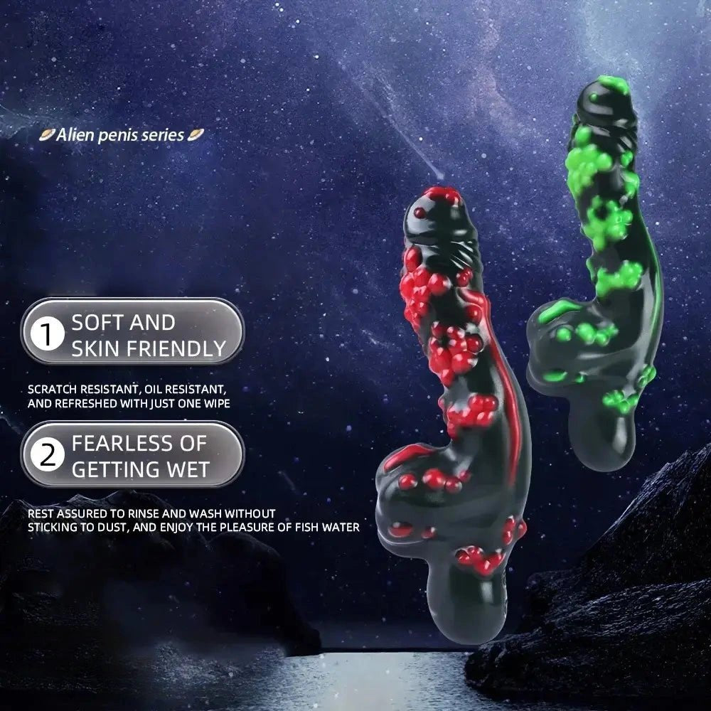 Textured Alien Fantasy Dildo - Silicone Monster Dildo