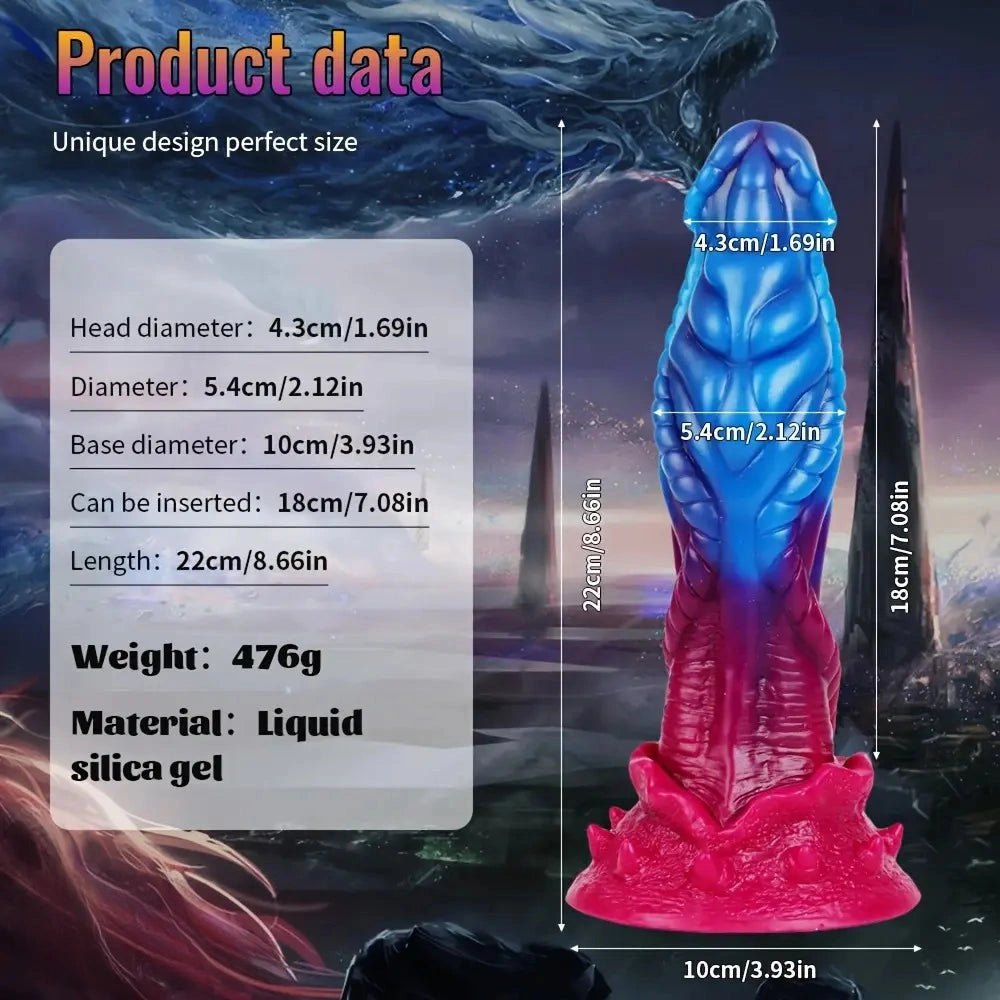 Textured Alien Fantasy Dildo - Silicone Monster Dildo