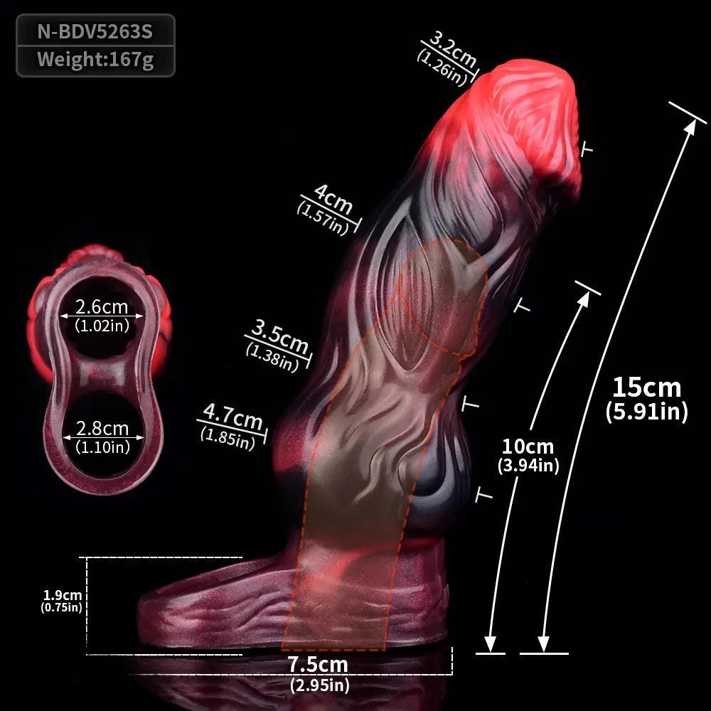 Textured Fantasy Cock Sleeve - Hollow Fantasy Dildo