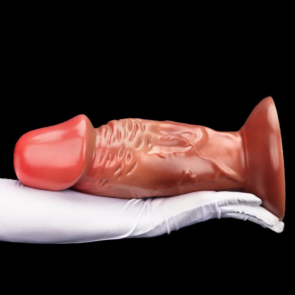 Textured Fantasy Dildo 13 in - Silicone Fantasy Sex Toy