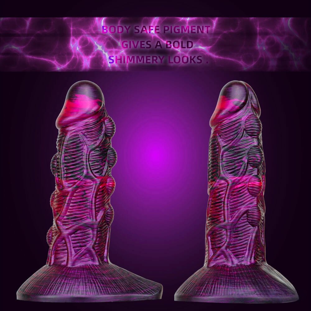 Textured Fantasy Dildo 7.09 In - Liquid Silicone Monster Dildo