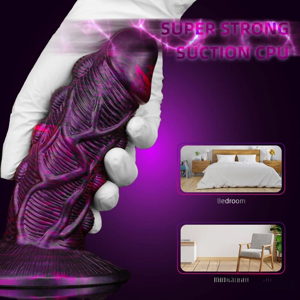 Textured Fantasy Dildo 7.09 In - Liquid Silicone Monster Dildo