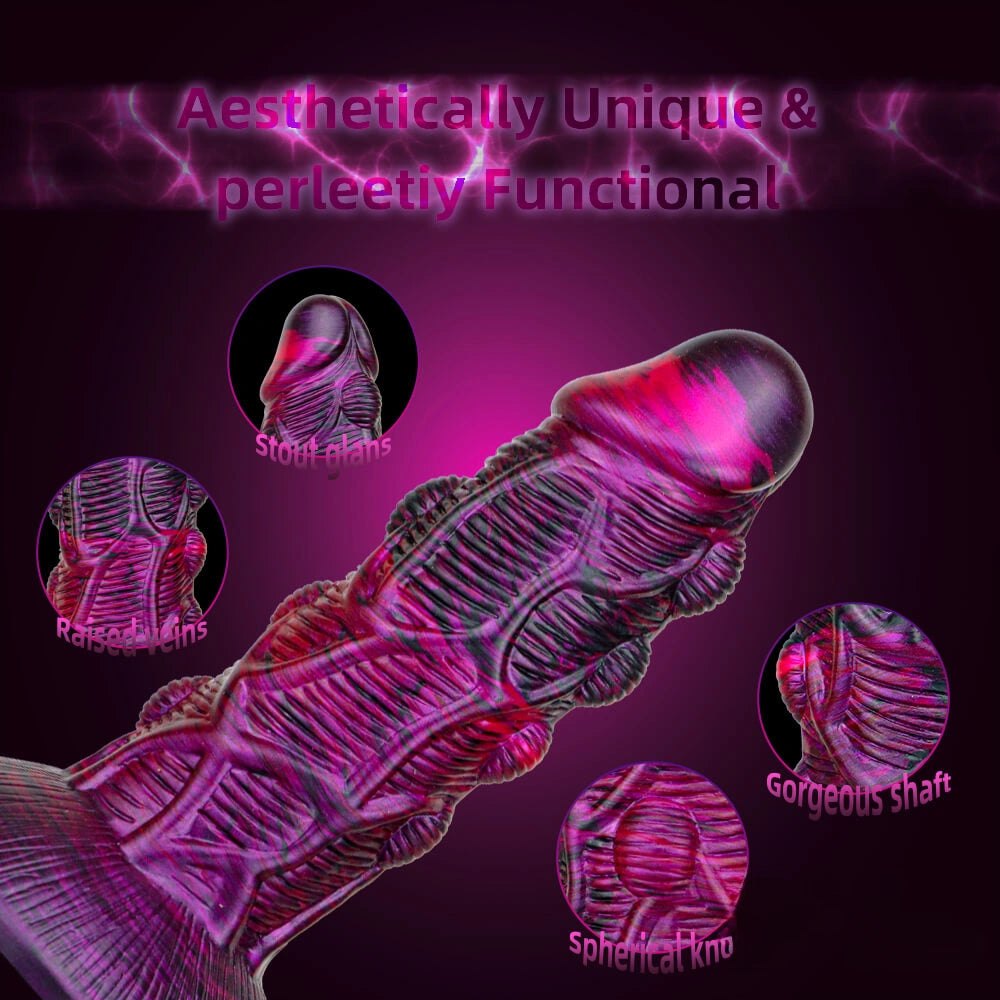 Textured Fantasy Dildo 7.09 In - Liquid Silicone Monster Dildo