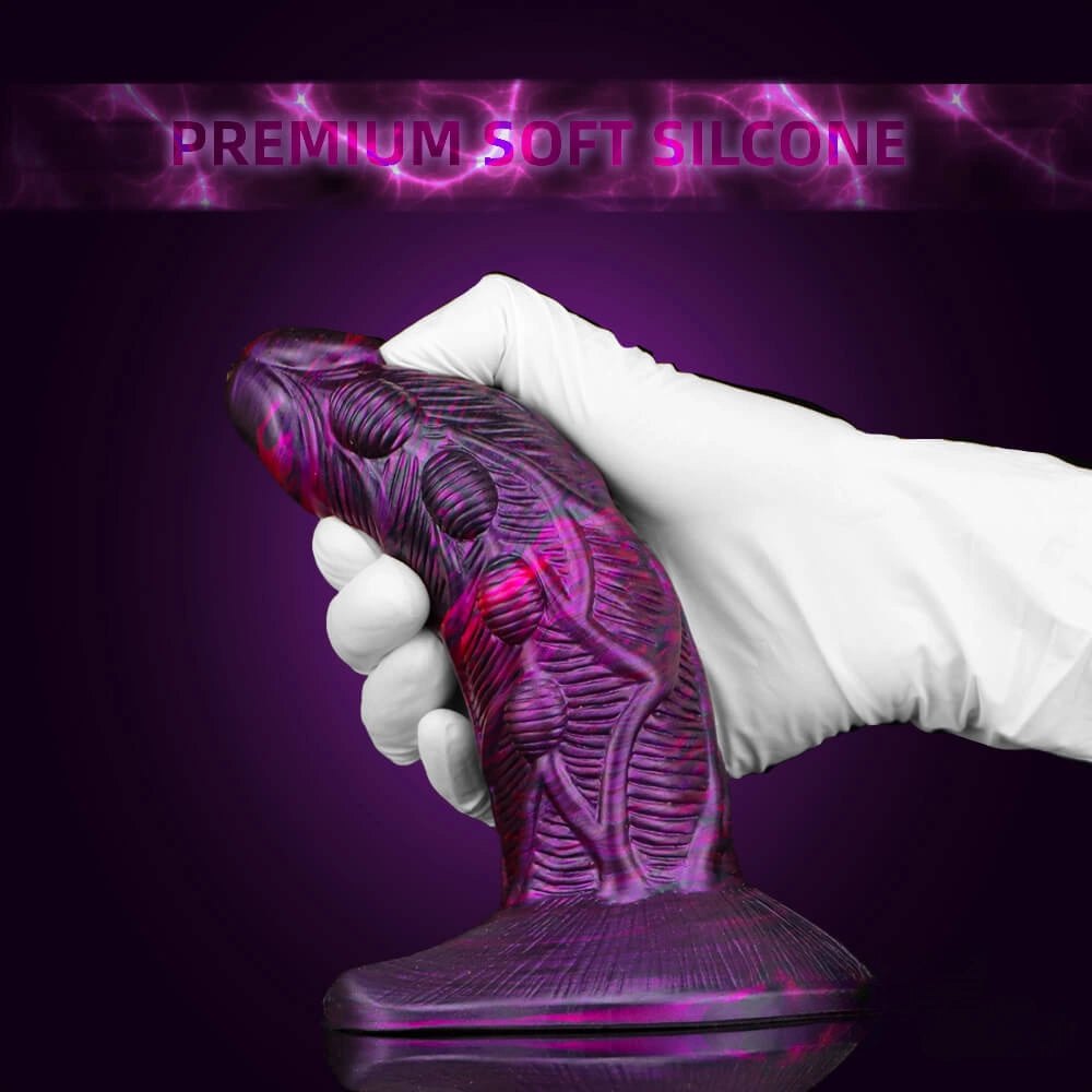 Textured Fantasy Dildo 7.09 In - Liquid Silicone Monster Dildo