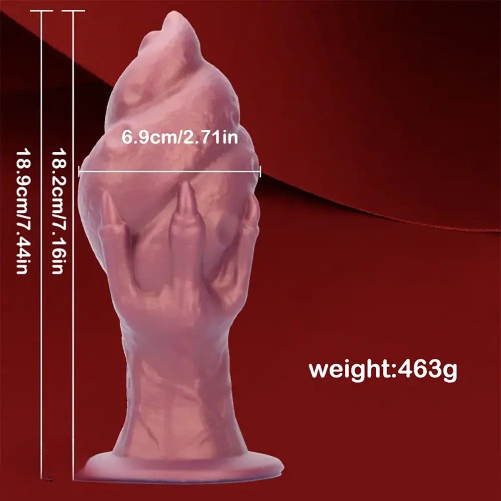Textured Fantasy Hand Dildo - Silicone Fantasy Dildo