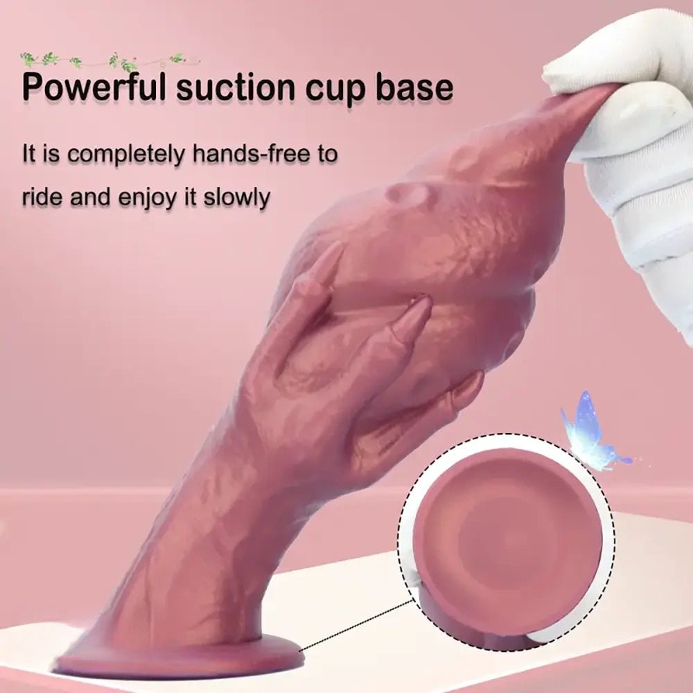 Textured Fantasy Hand Dildo - Silicone Fantasy Dildo
