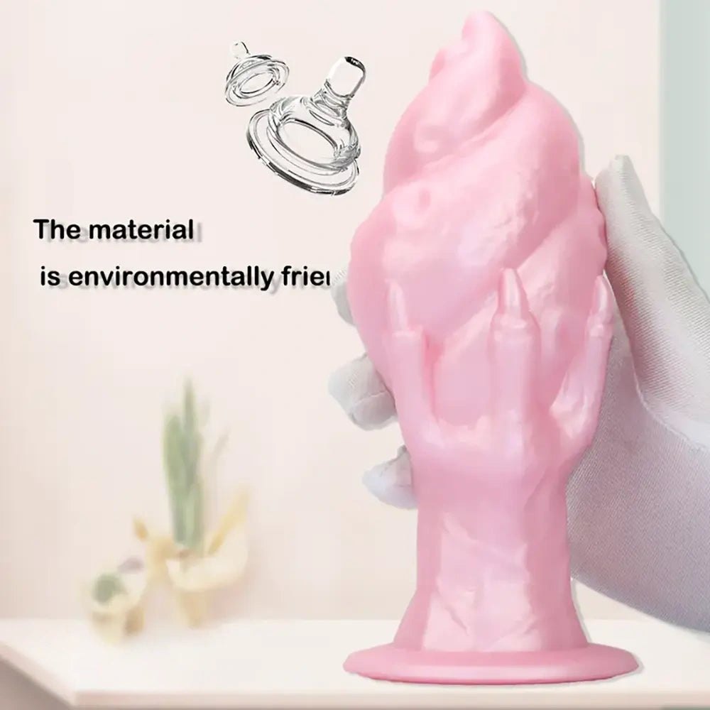 Textured Fantasy Hand Dildo - Silicone Fantasy Dildo
