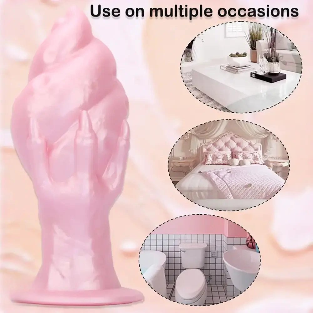 Textured Fantasy Hand Dildo - Silicone Fantasy Dildo