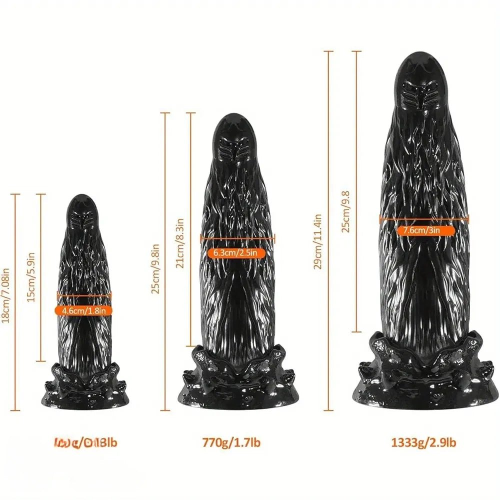 Textured Fantasy Monster Dildo - Fantasy Dildo in 3 Sizes