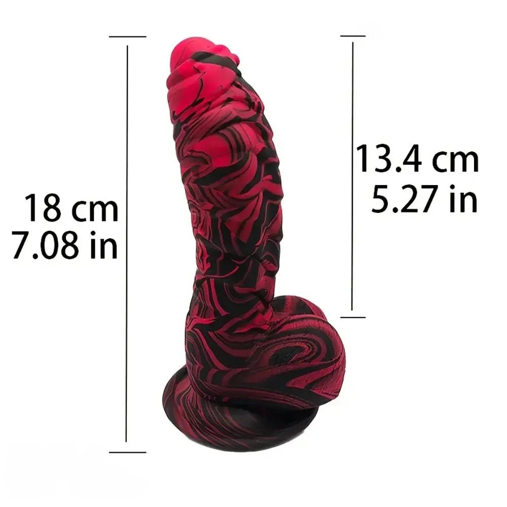 Textured Fantasy Silicone Dildo - Ridged Realistic Dildo