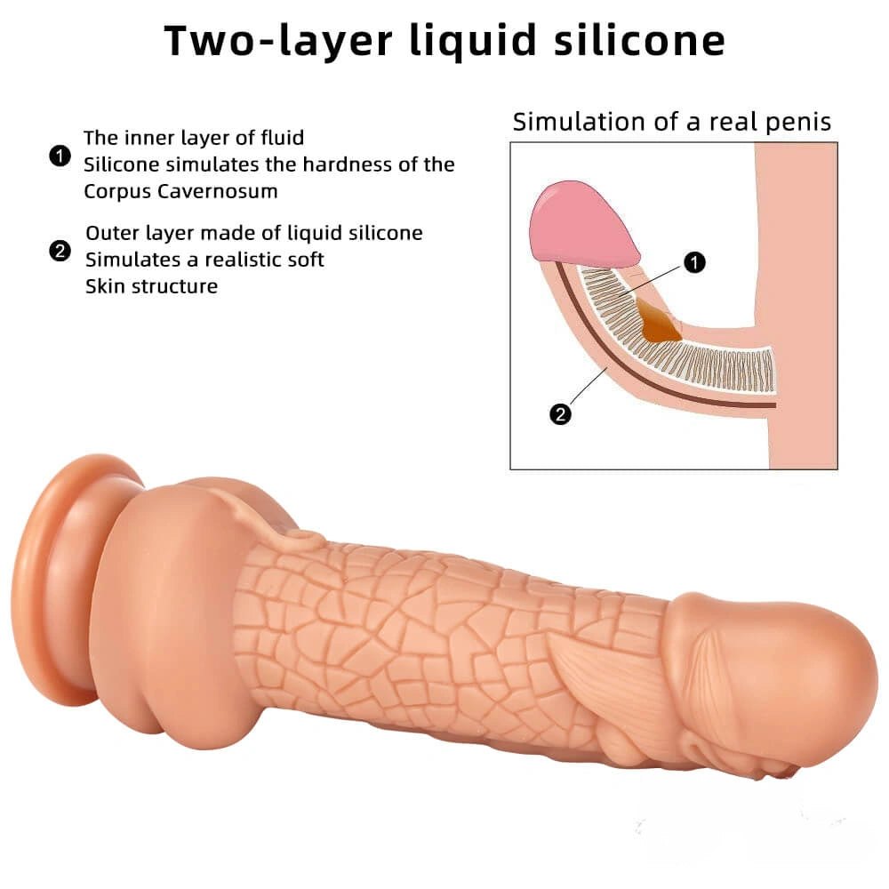 Textured Flexible Fantasy Dildo 7.87in - Fantasy Dildo