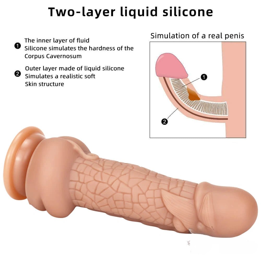 Textured Flexible Fantasy Dildo 7.87in - Fantasy Dildo