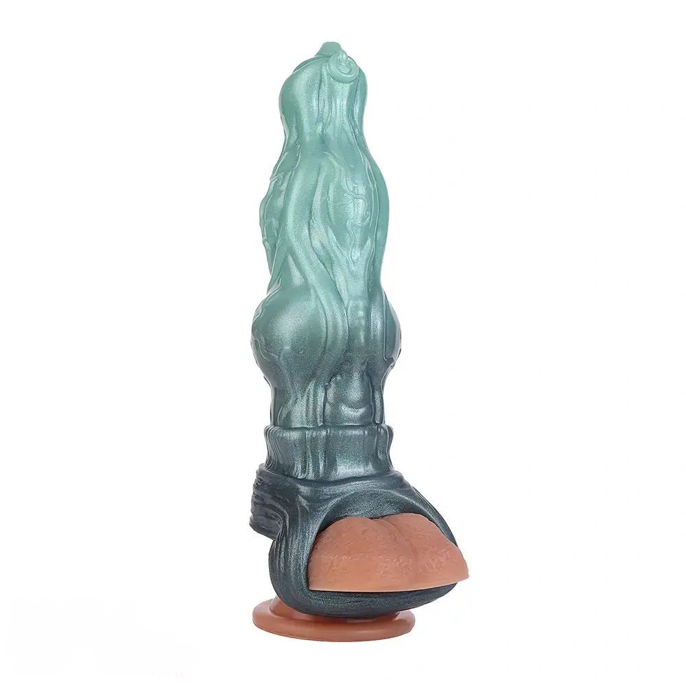 Textured Green Fantasy Hound Dildo - Fantasy Creature Dildo