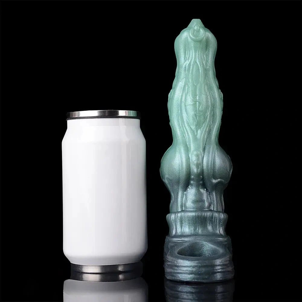 Textured Green Fantasy Hound Dildo - Fantasy Creature Dildo