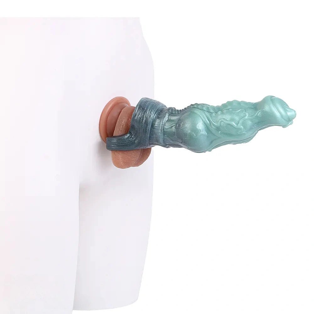 Textured Green Fantasy Hound Dildo - Fantasy Creature Dildo