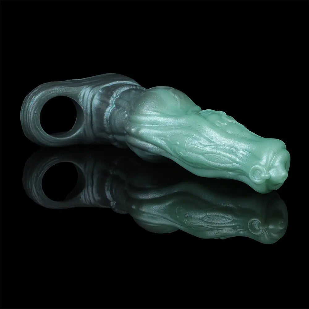 Textured Green Fantasy Hound Dildo - Fantasy Creature Dildo