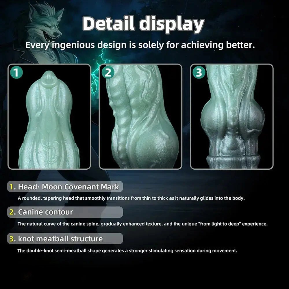 Textured Green Fantasy Hound Dildo - Fantasy Creature Dildo
