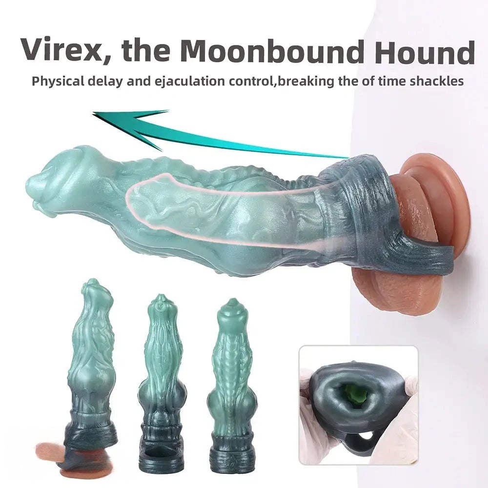 Textured Green Fantasy Hound Dildo - Fantasy Creature Dildo