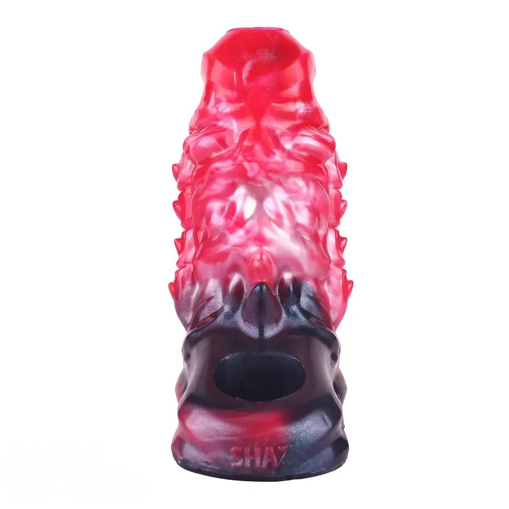 Textured Hollow Penis Sleeve - Realistic Silicone Dildo Sleeve