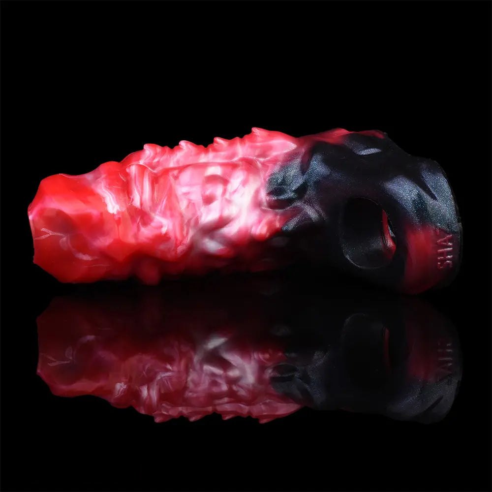 Textured Hollow Penis Sleeve - Realistic Silicone Dildo Sleeve