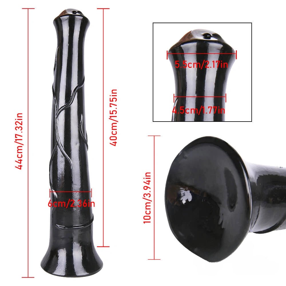 Textured Horse Dildo 17 in - Animal Horse Dildo