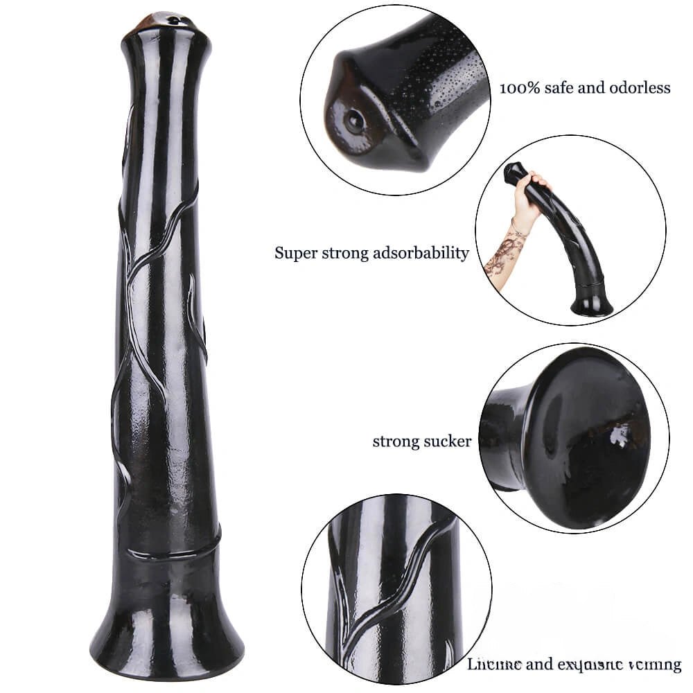 Textured Horse Dildo 17 in - Animal Horse Dildo