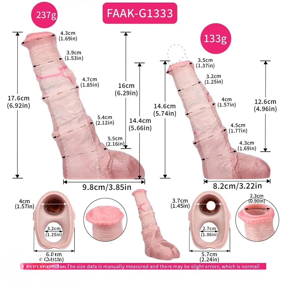 Textured Horse Style Dildo - Realistic Animal Silicone Dildo