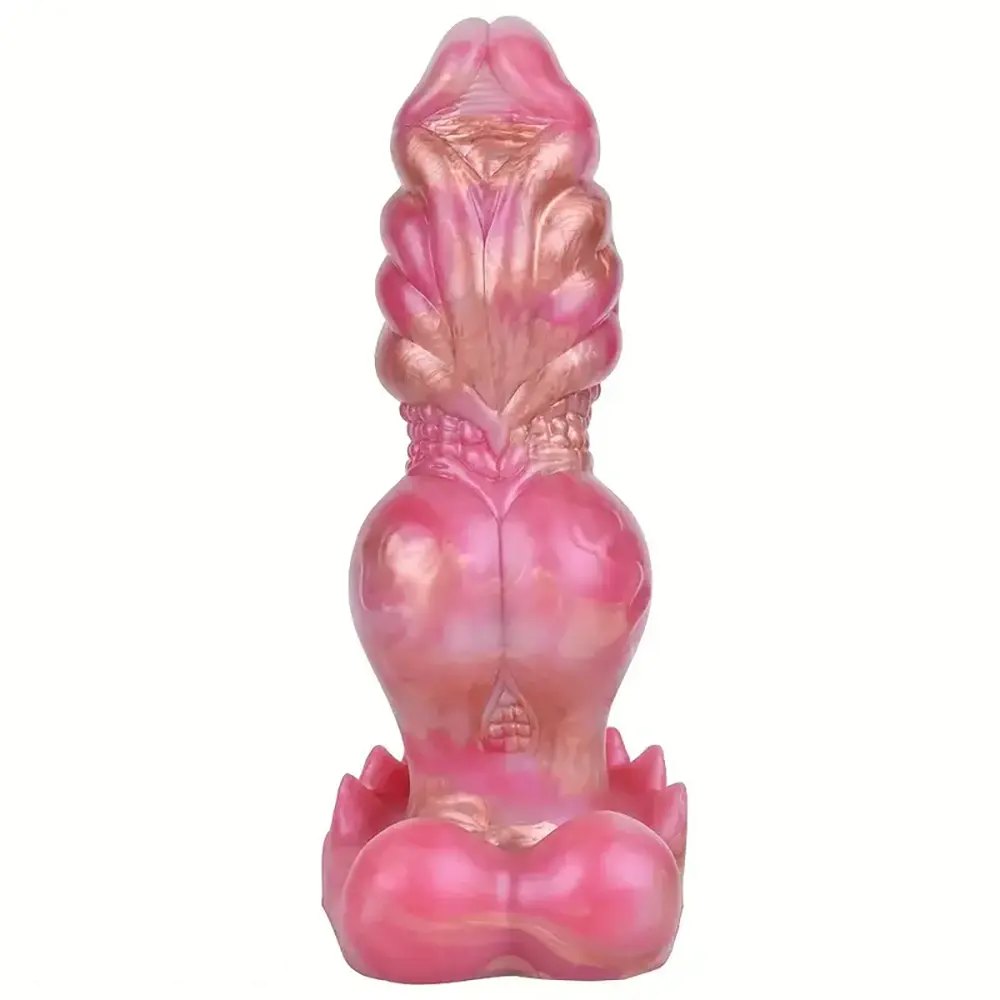 Textured Knot Animal Dildo 8.86in - Animal Knot Silicone Dildo