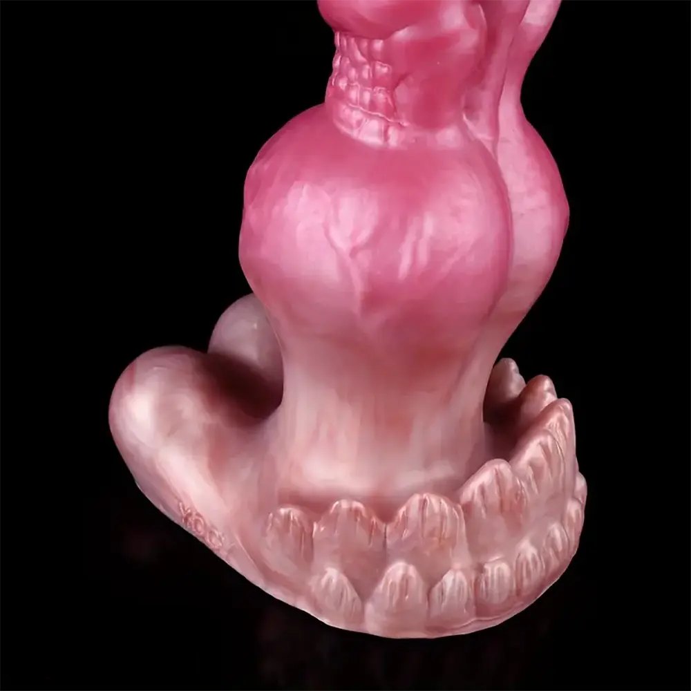 Textured Knot Animal Dildo 8.86in - Animal Knot Silicone Dildo