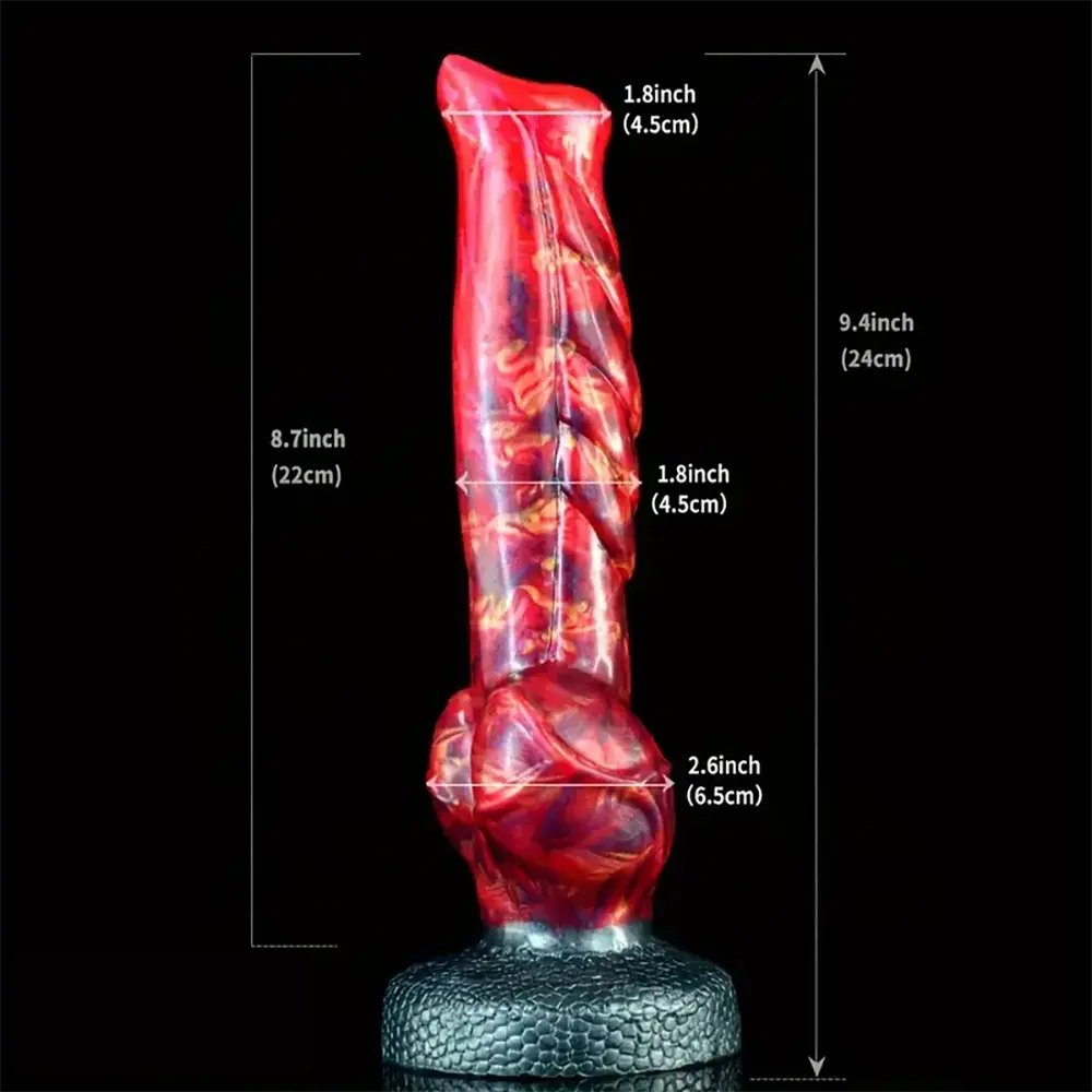 Textured Knot Animal Dildo - Knotted Horse Dildo