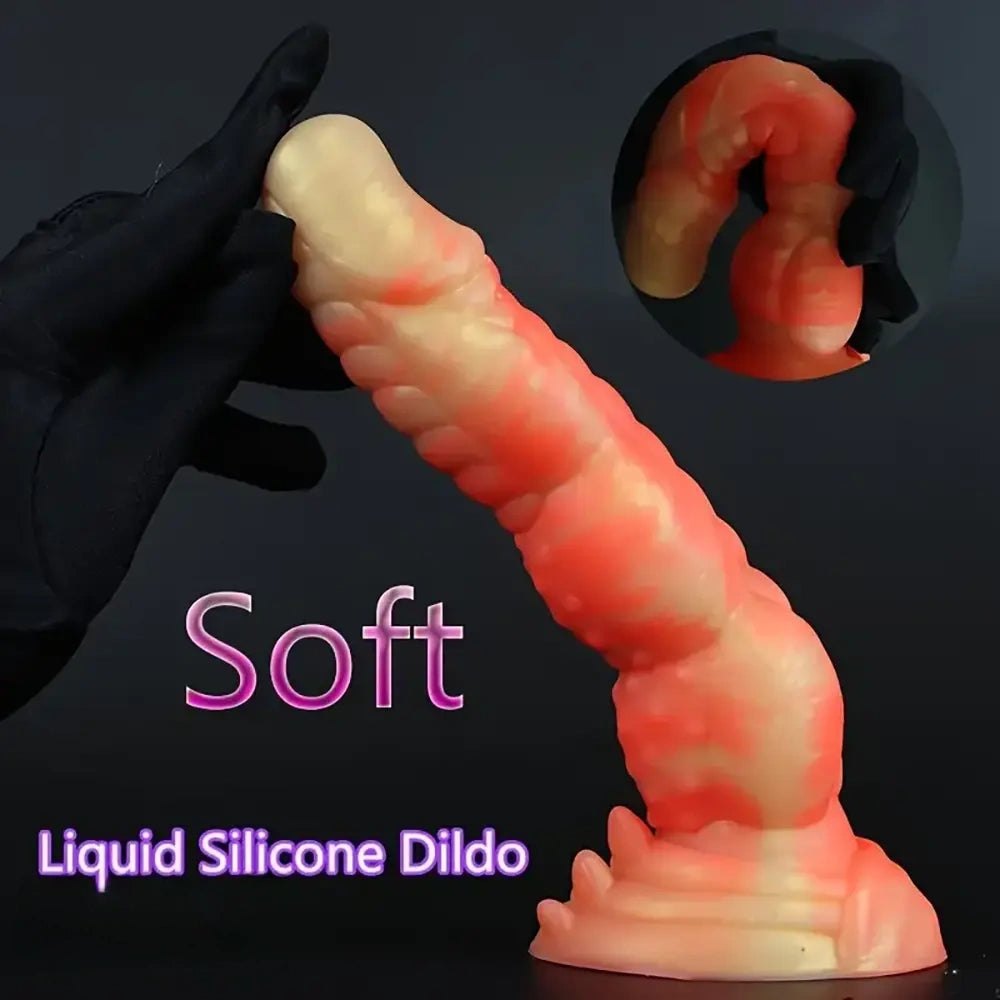 Textured Monster Fantasy Dildo - Silicone Dragon Dildo
