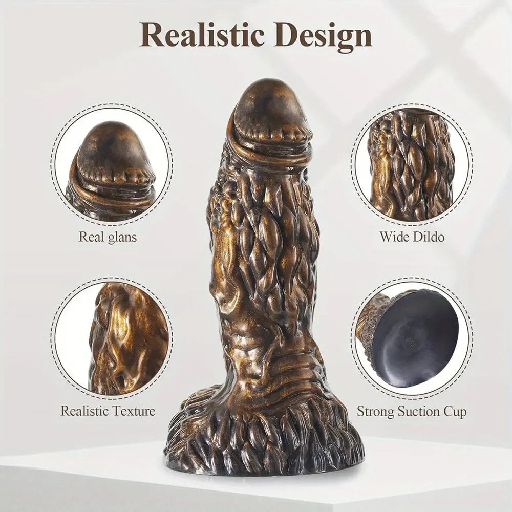 Textured Monster Fantasy Dildo - Big Thick Silicone Dildo